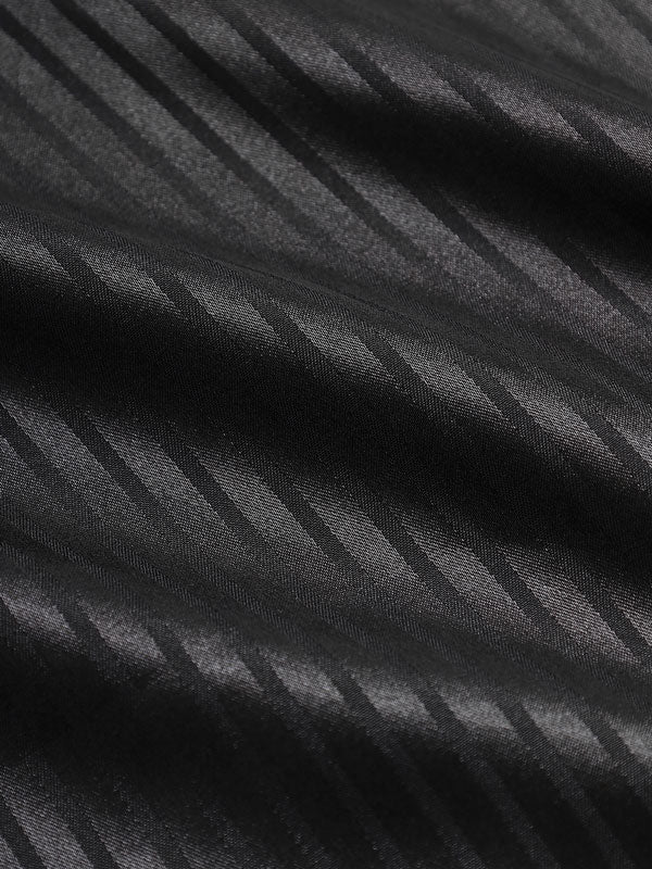 Men's Satin Striped Business Casual Short Sleeve Shirt