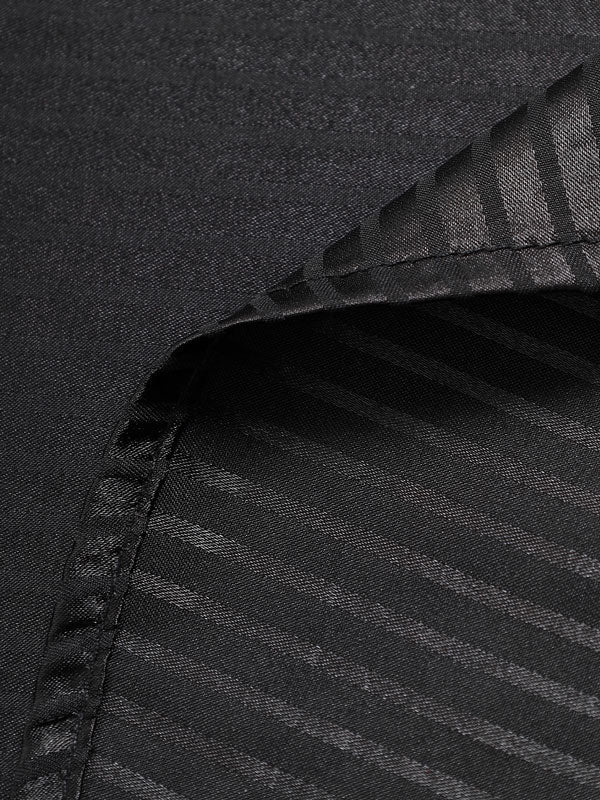 Men's Satin Striped Business Casual Short Sleeve Shirt