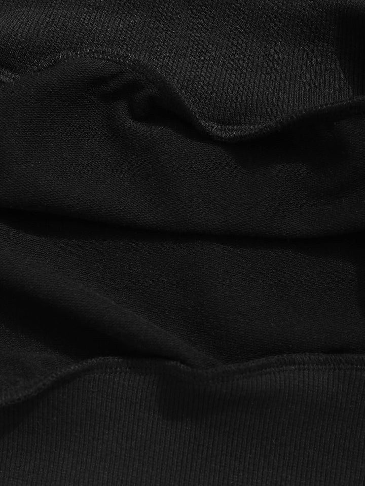 Men's solid color basic drawstring hoodie