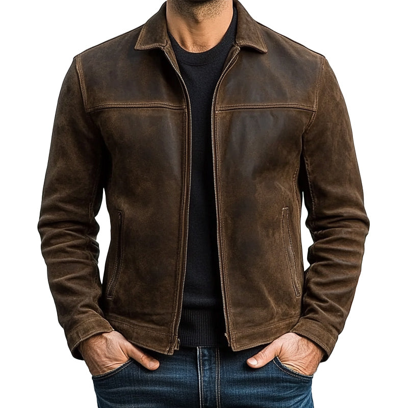 Mens Classic  Leather Jacket