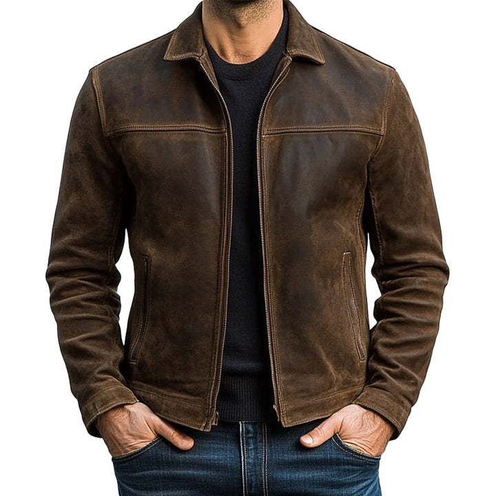 Mens Classic  Leather Jacket