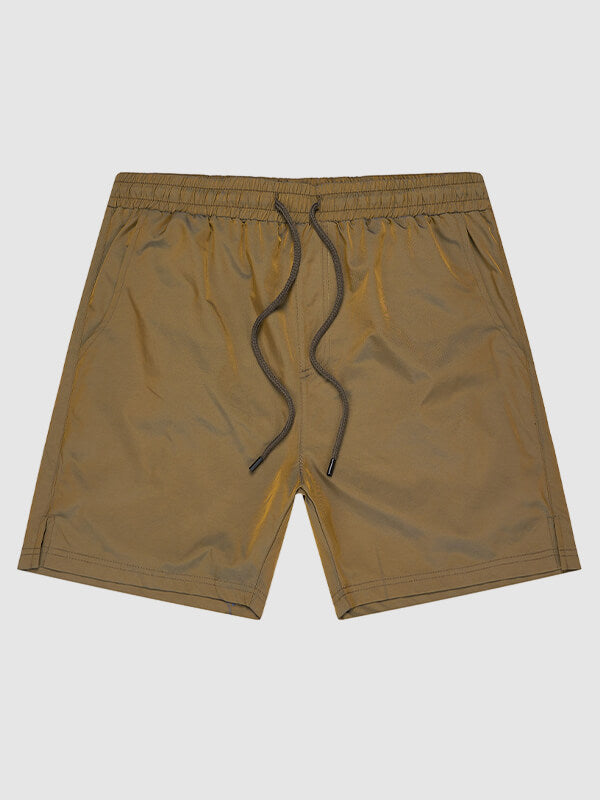 Men's Solid Color Casual Quick-Drying Beach Shorts