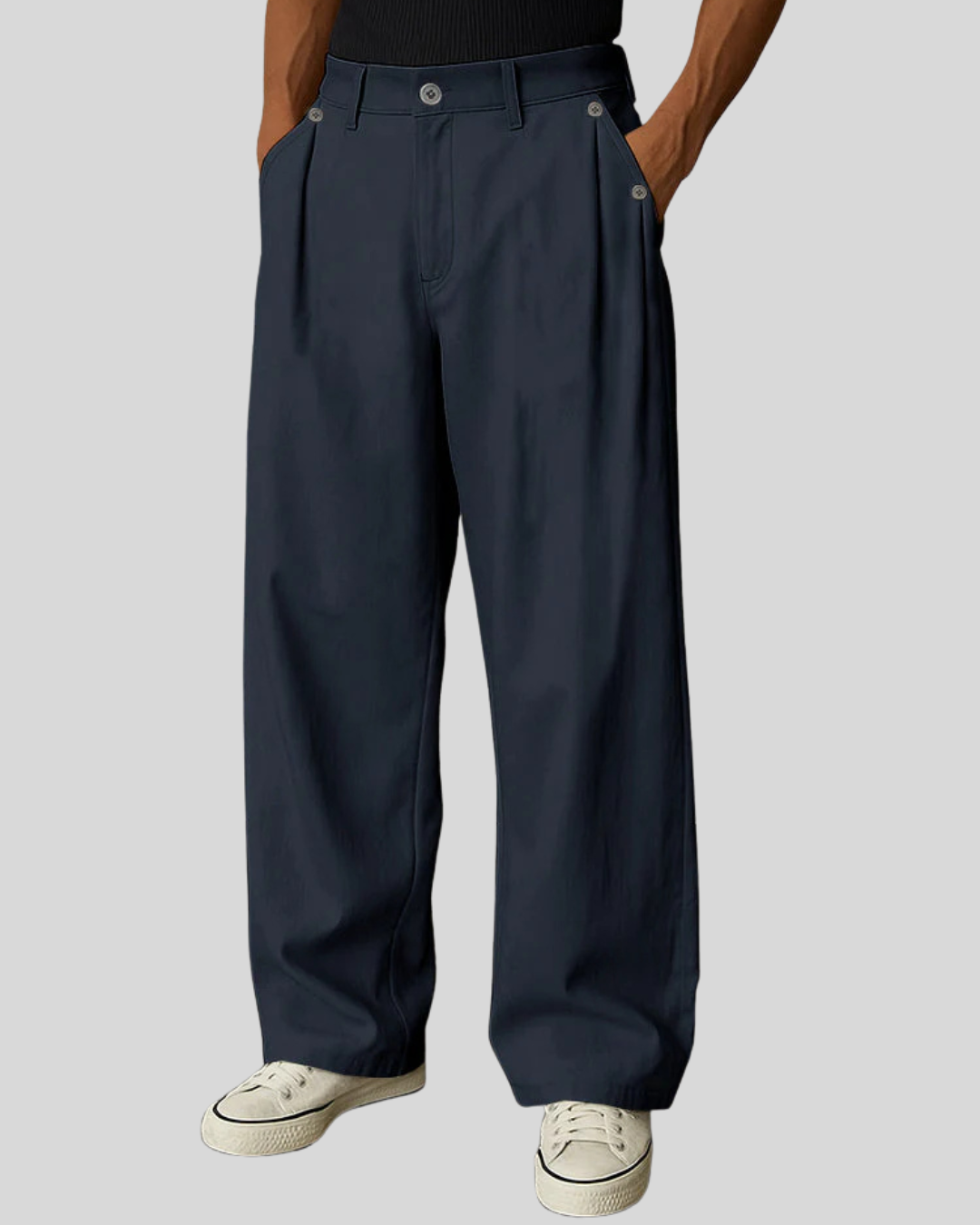 Soft 100% Cotton Pleated Pants