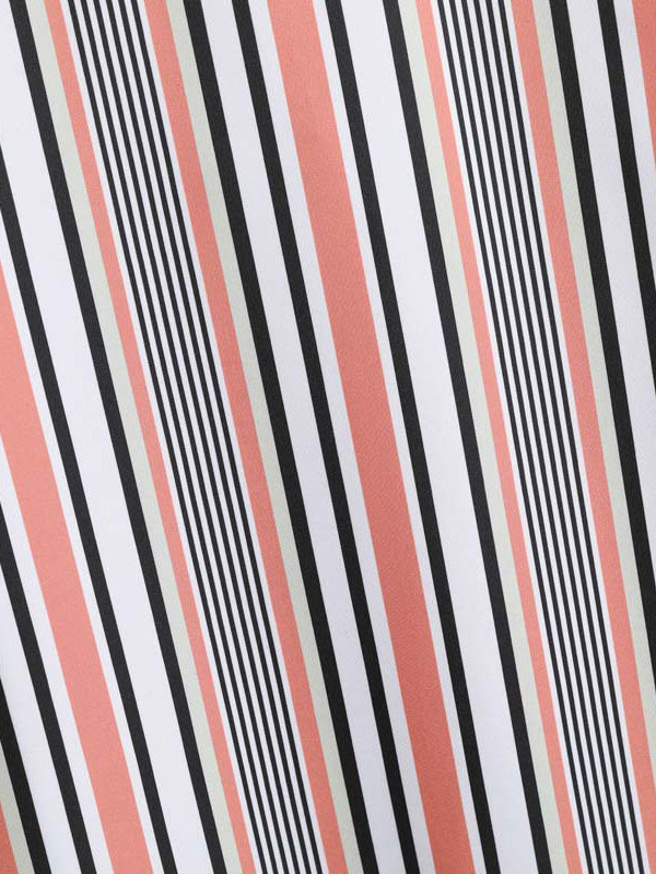 Men's color blocking striped printed casual shirt shorts set