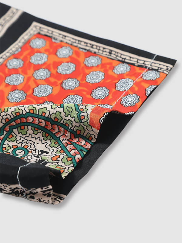 Men's Hawaiian Print Lapel Short Sleeve Shirt