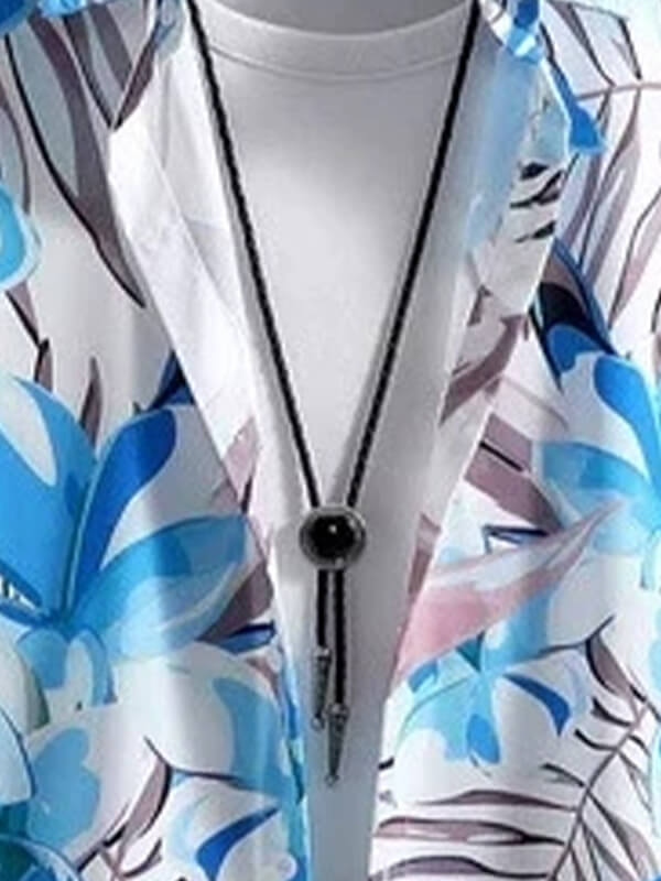 Men's Hawaiian floral print short sleeve shirt and casual pants set
