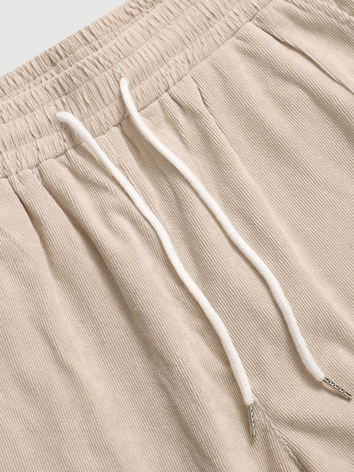 Men's textured corduroy casual pants