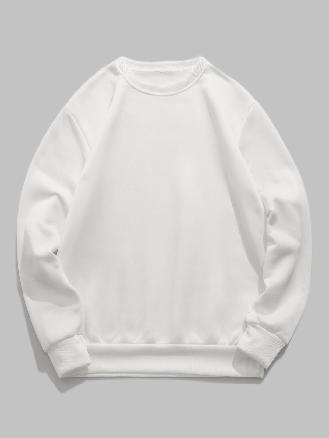 Mens Fleece Lined Crewneck Pullover Sweatshirt