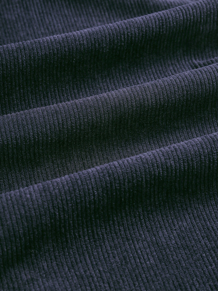 Men's Textured Half Button Corduroy Long Sleeve Shirt and Casual Pants Set