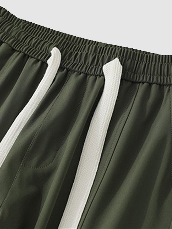 Men's Drawstring Double Pocket Cargo Pants