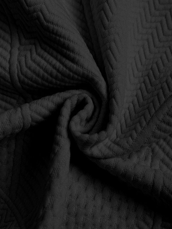 Mens Geometric Retro Jacquard Drawstring Shorts