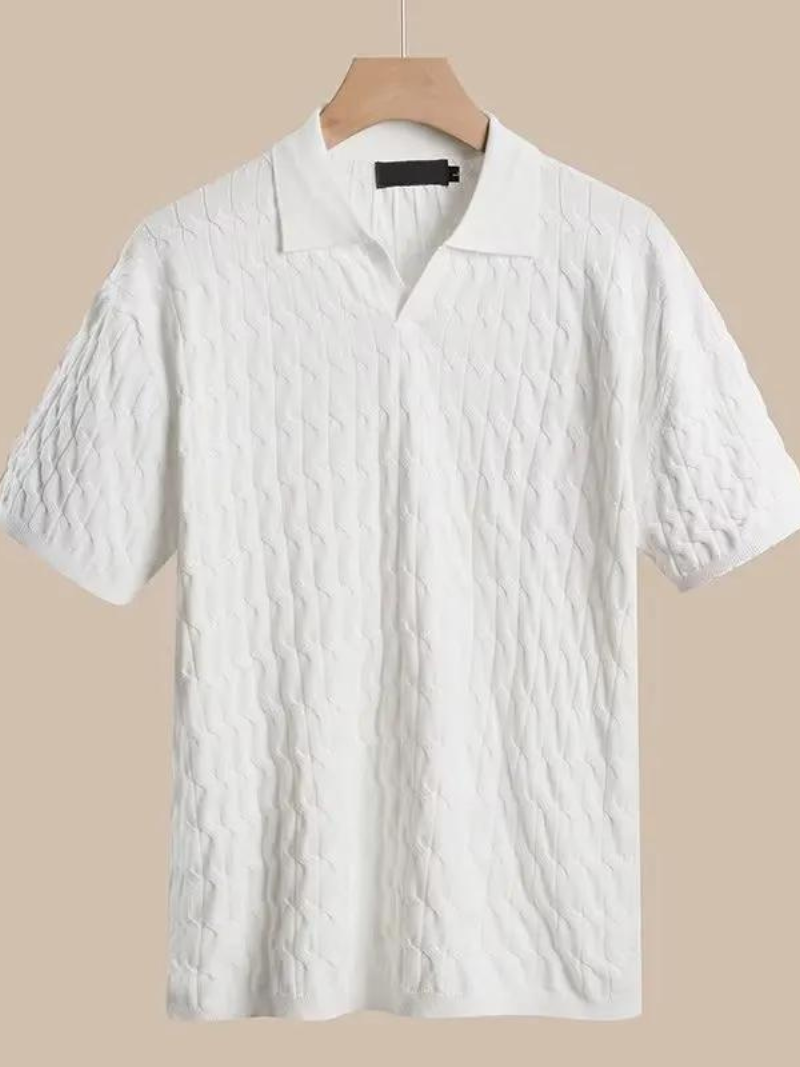 Desiderio: Muscle Fit Knit Polo Shirt