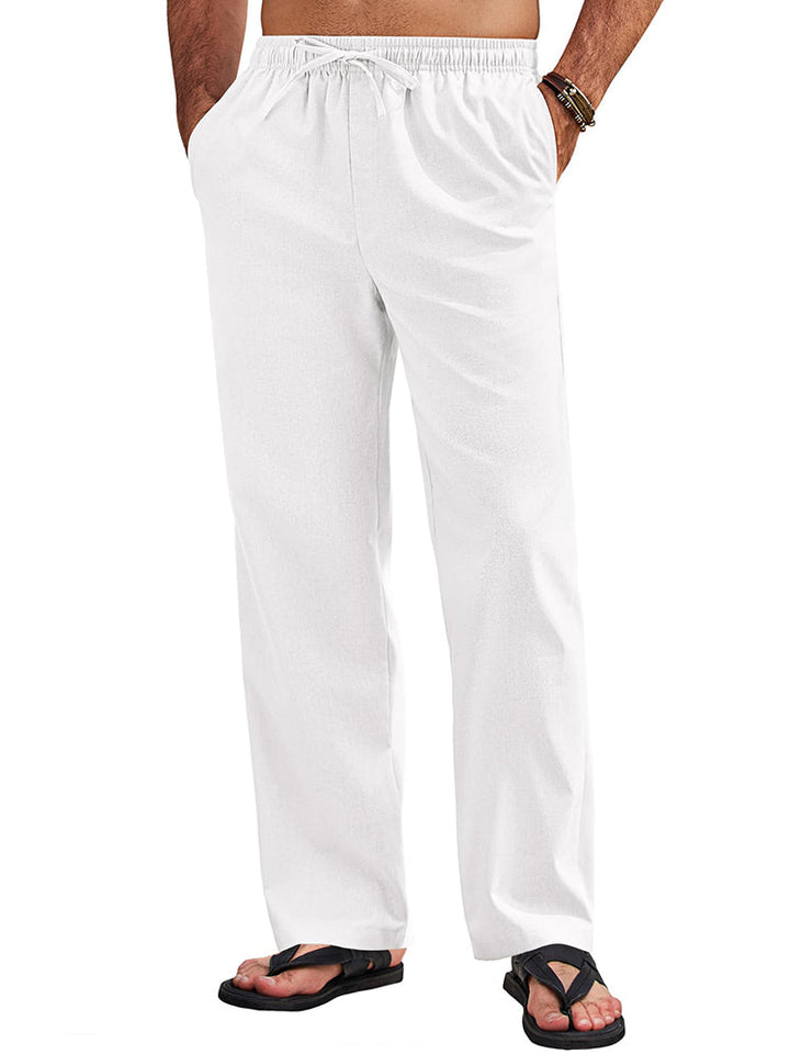 Sumer Linen Blend Beach Yoga Trousers (US Only)