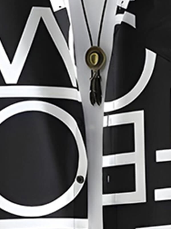 Men's Letter Print Short-Sleeve Casual Pants Set