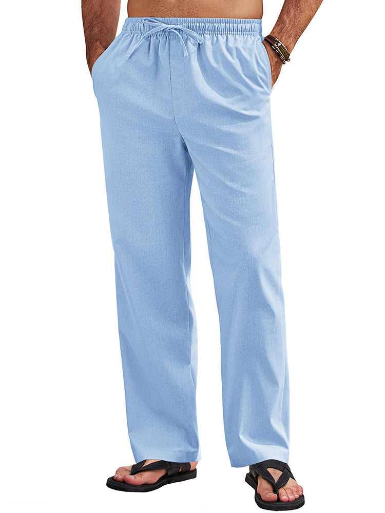 Sumer Linen Blend Beach Yoga Trousers (US Only)