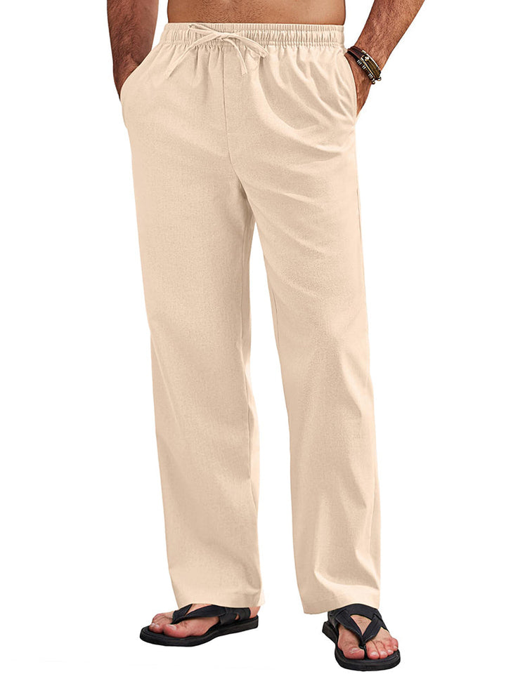 Sumer Linen Blend Beach Yoga Trousers (US Only)