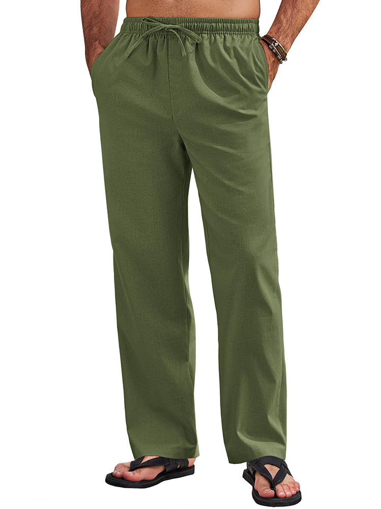 Sumer Linen Blend Beach Yoga Trousers (US Only)