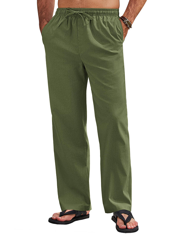 Sumer Linen Blend Beach Yoga Trousers (US Only)