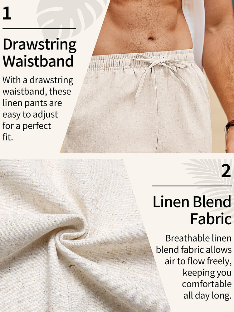 Sumer Linen Blend Beach Yoga Trousers (US Only)