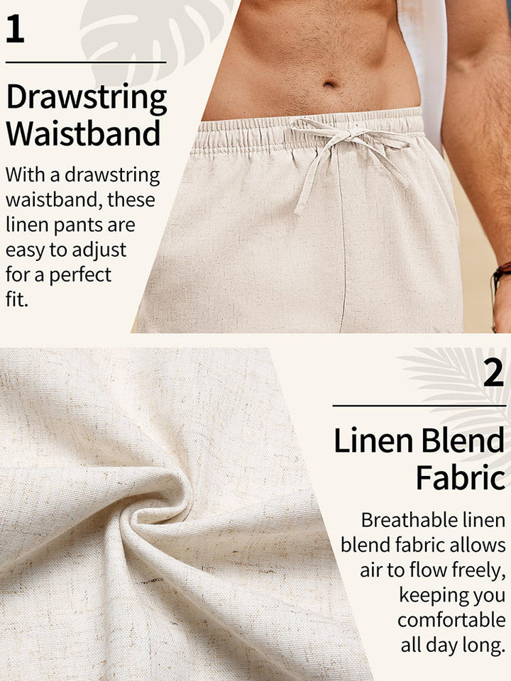 Sumer Linen Blend Beach Yoga Trousers (US Only)