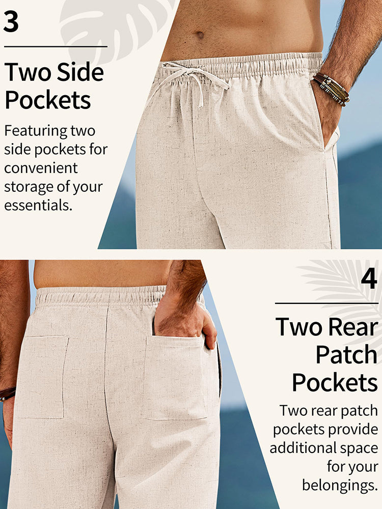 Sumer Linen Blend Beach Yoga Trousers (US Only)