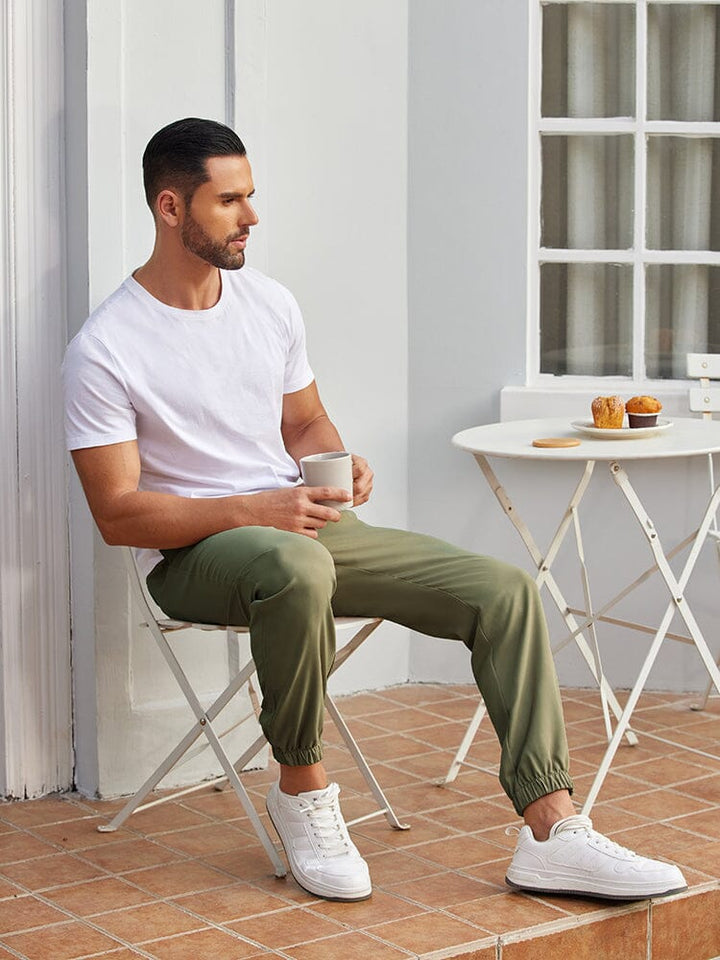 Regular Fit Elastic Waistband Jogger Pants (US Only)