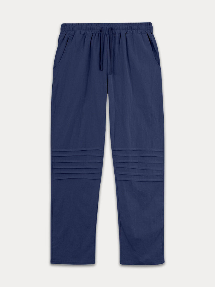 Casual 100% Cotton Drawstring Waist Pants
