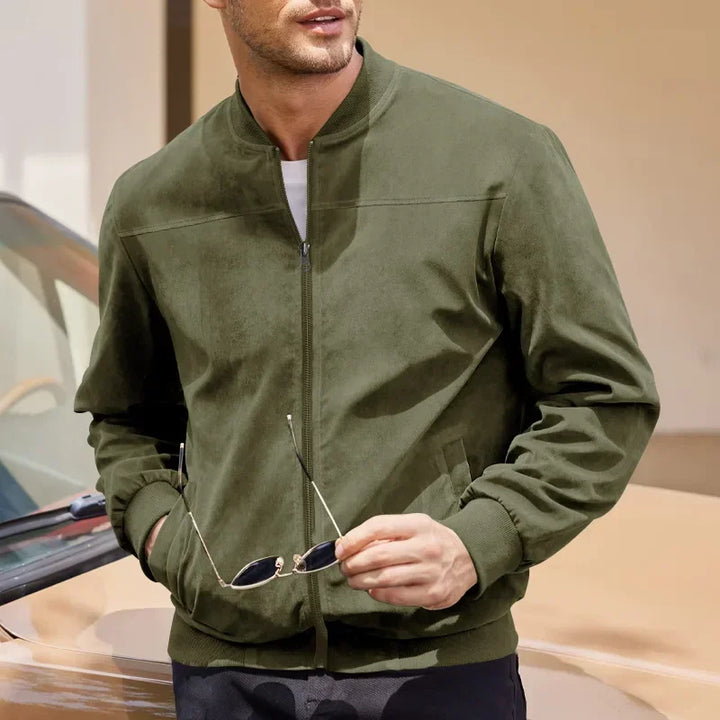 Men's Vintage Suede Zip Jacket
