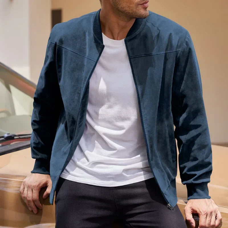 Men's Vintage Suede Zip Jacket