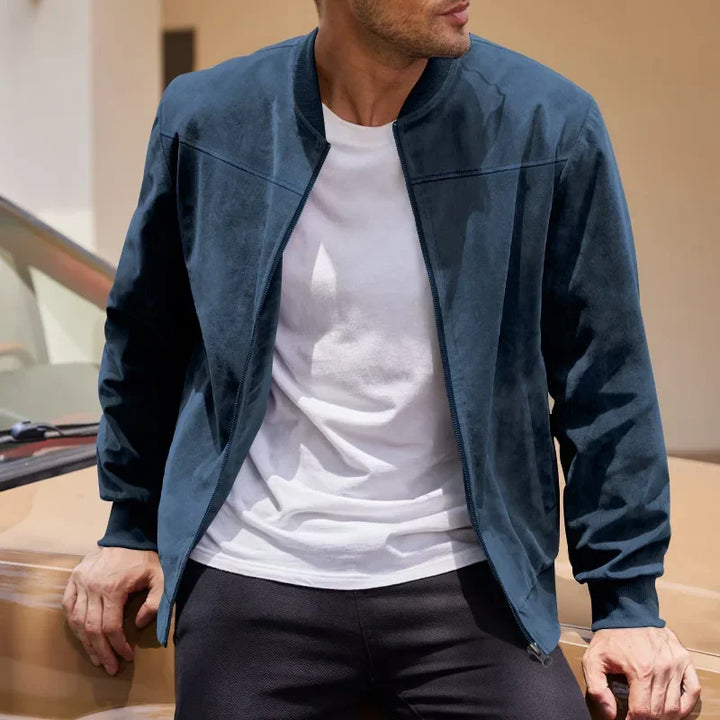 Men's Vintage Suede Zip Jacket