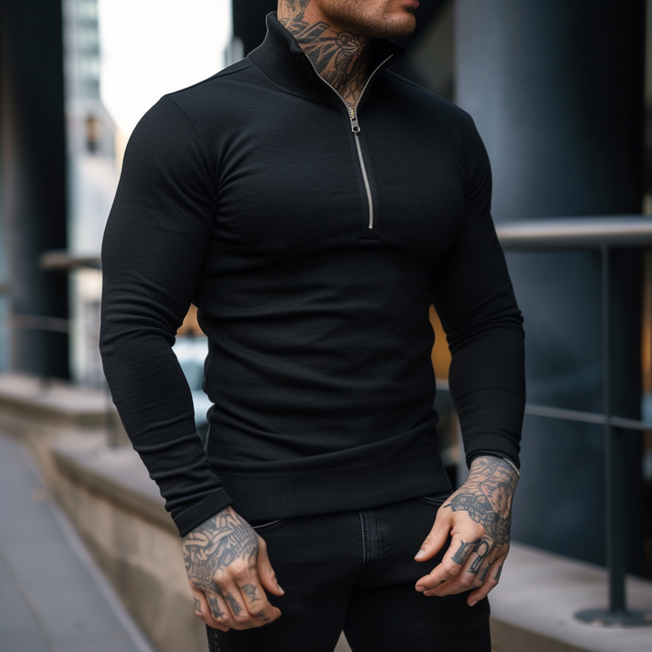 Sartoria: Muscle Fit Half Zip Sweater