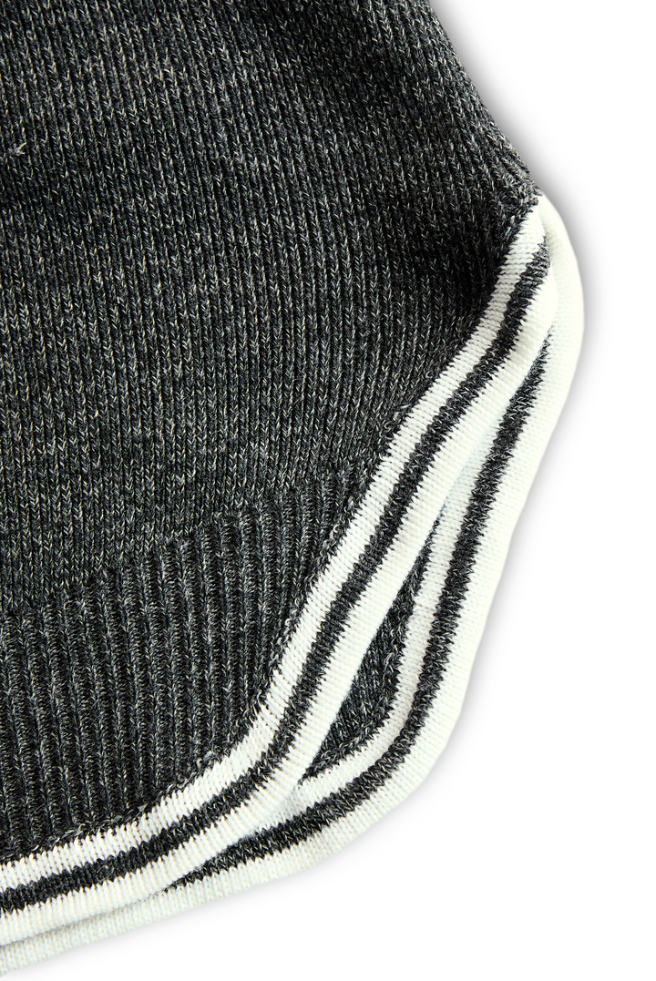 Women's Fashion Loose Knit White Trim Zipper Polo Neck Mini Dress MDA0774H6Y