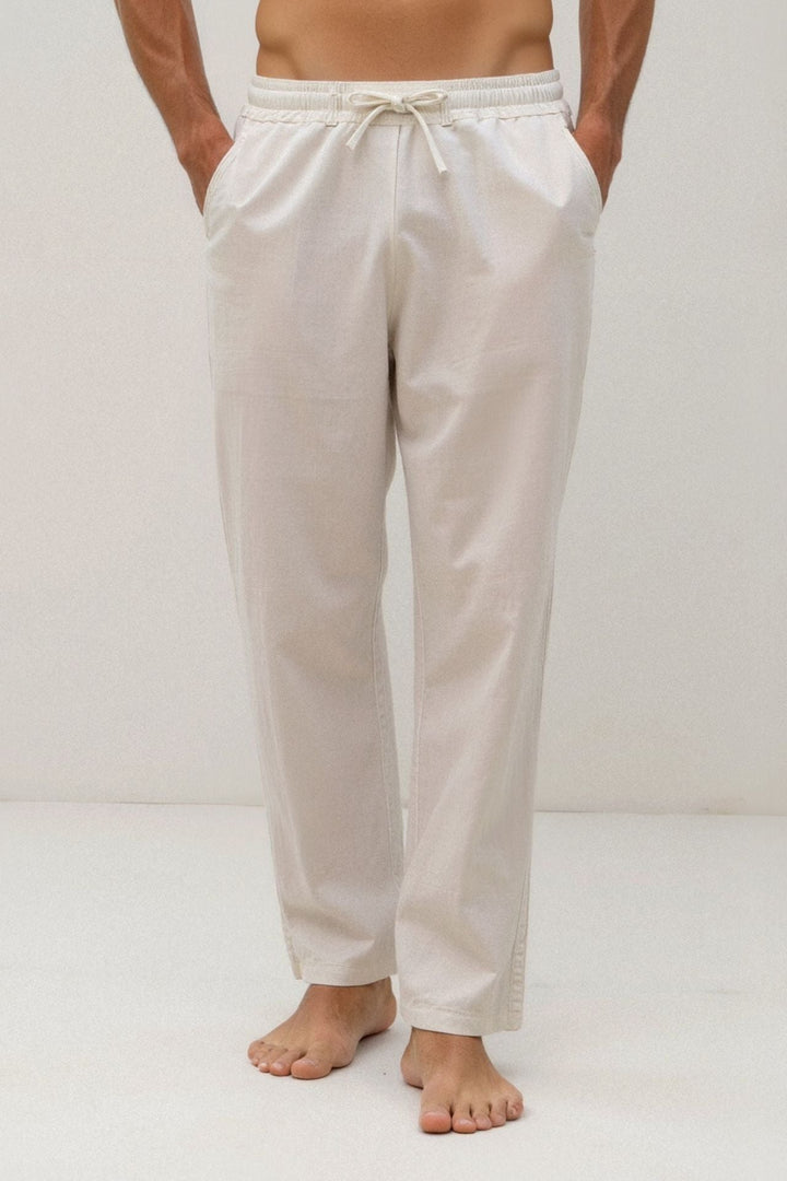 KORRIK Cotton & Linen Blend Drawstring Pants