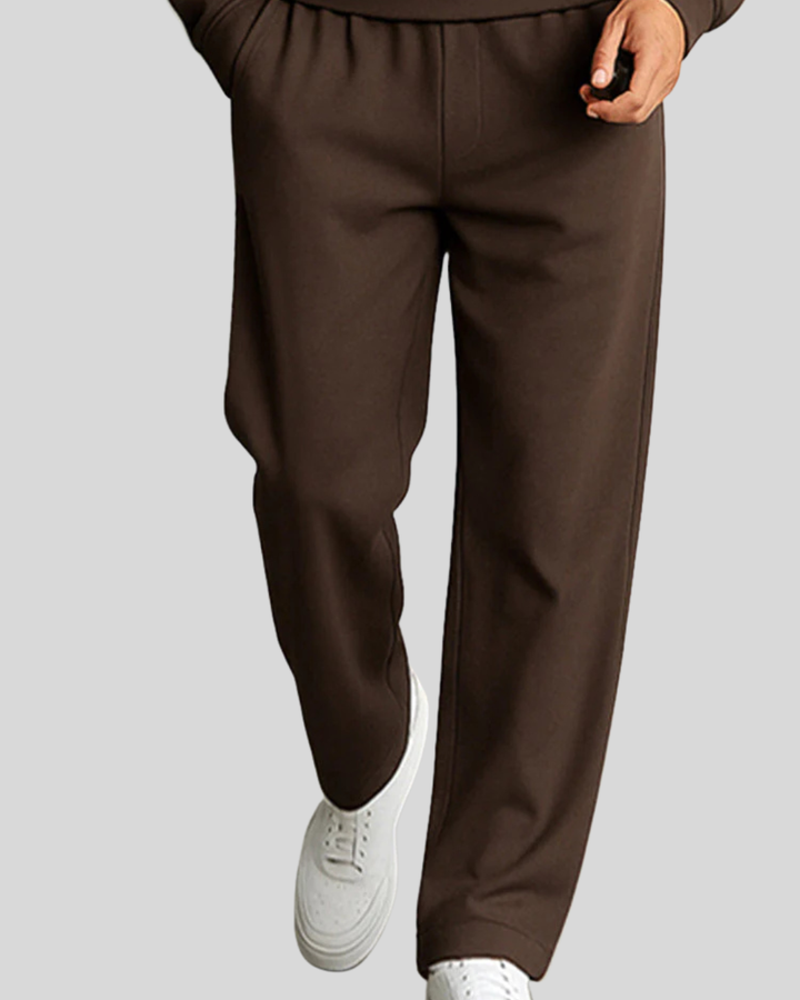 Minimalist Mock Neck Top Straight Pant Set