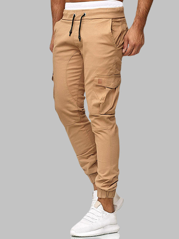 Casual Patchwork Pants with Dual Pockets