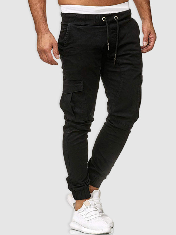 Casual Patchwork Pants with Dual Pockets