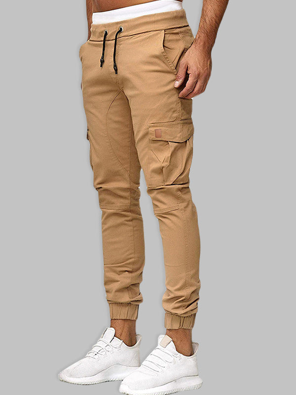 Casual Patchwork Pants with Dual Pockets