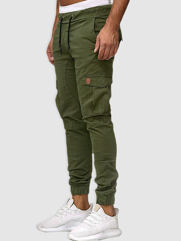 Casual Patchwork Pants with Dual Pockets