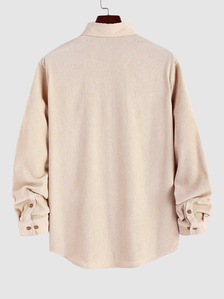 Men's Textured Corduroy Long Sleeve Shirt