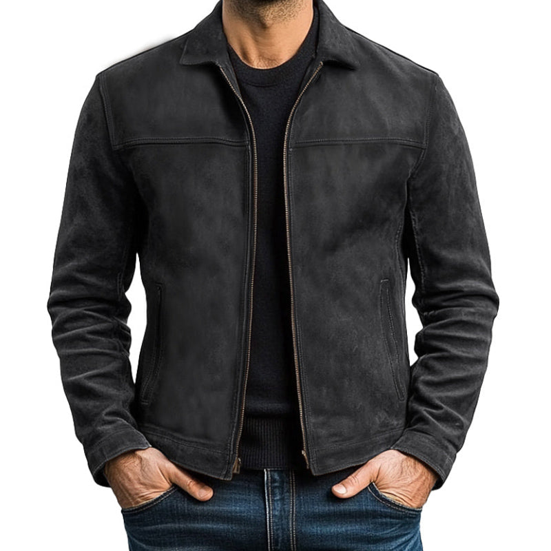 Mens Classic  Leather Jacket