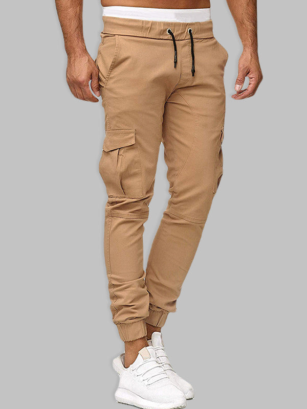 Casual Patchwork Pants with Dual Pockets