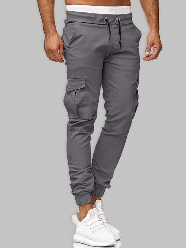 Casual Patchwork Pants with Dual Pockets