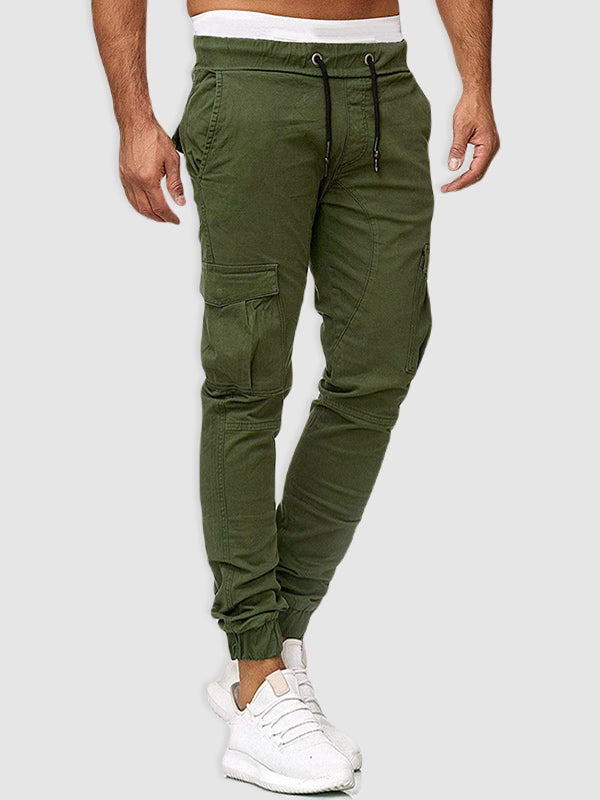 Casual Patchwork Pants with Dual Pockets