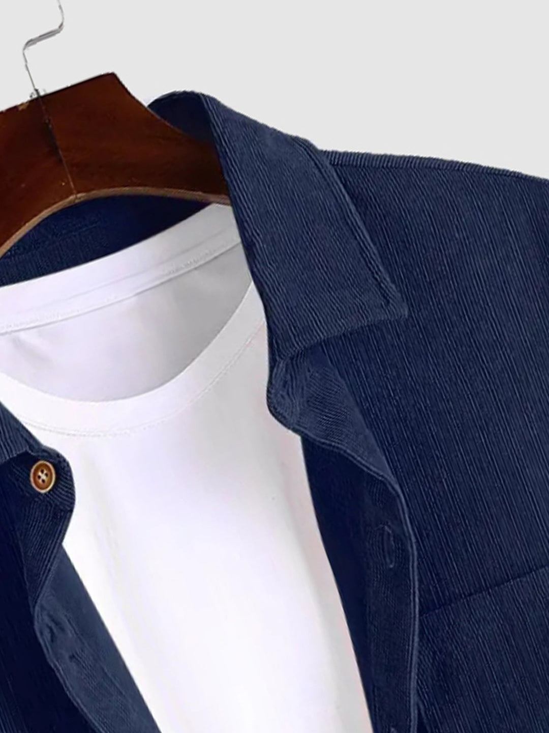 Men's Textured Corduroy Long Sleeve Shirt