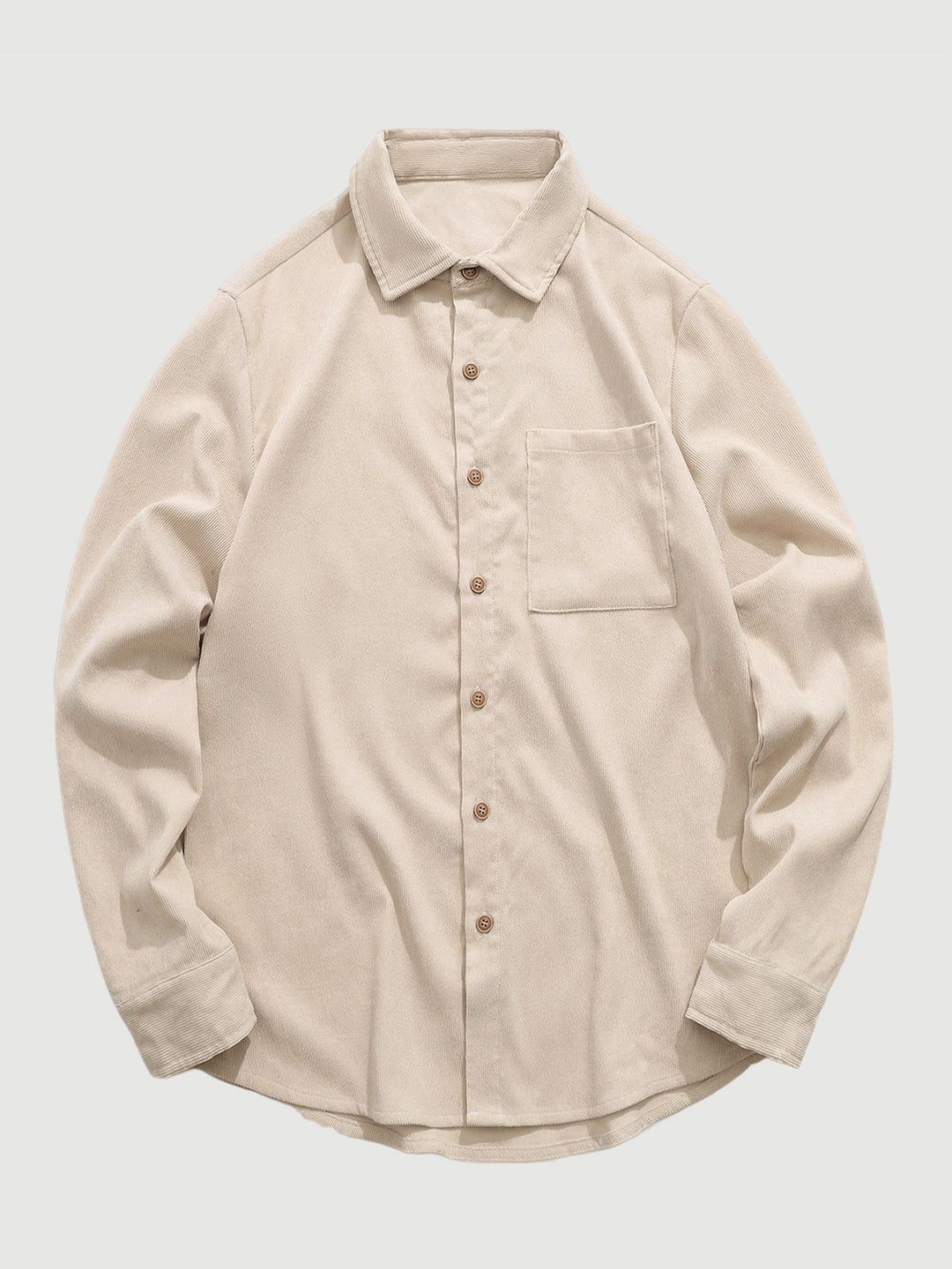Men's Textured Corduroy Long Sleeve Shirt