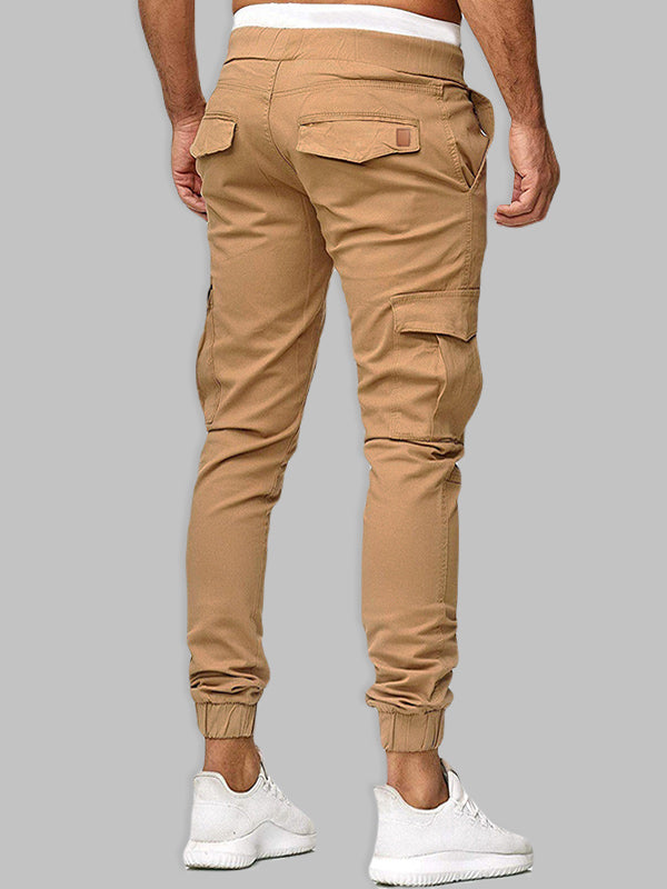 Casual Patchwork Pants with Dual Pockets