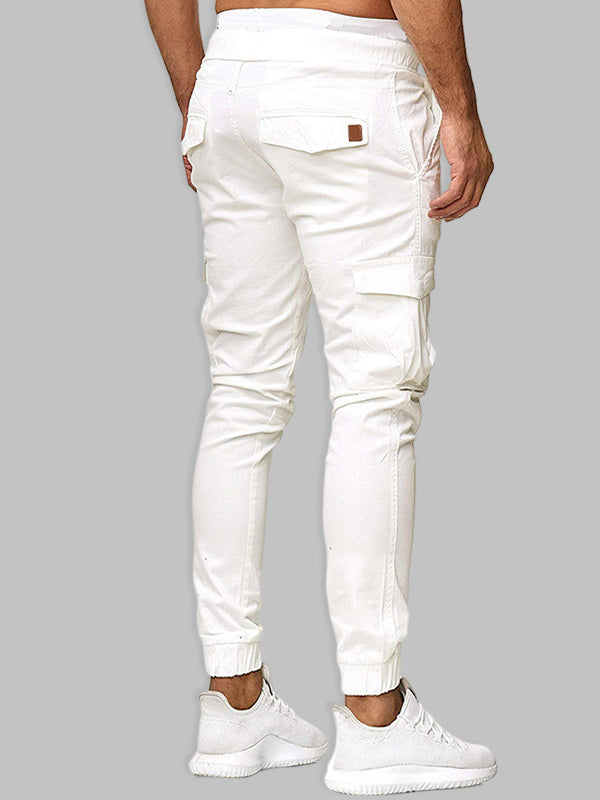 Casual Patchwork Pants with Dual Pockets