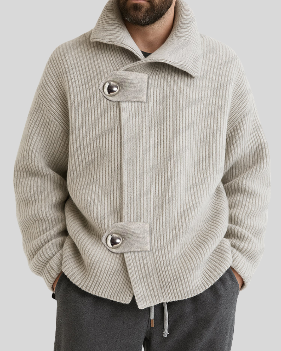 Trendy Relaxed Fit Knit Cardigan