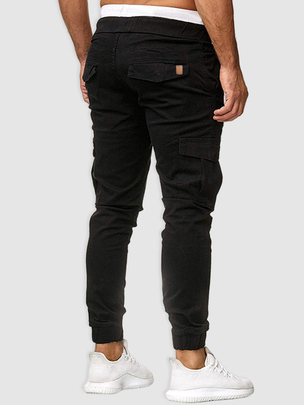 Casual Patchwork Pants with Dual Pockets
