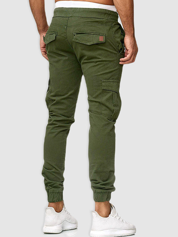 Casual Patchwork Pants with Dual Pockets